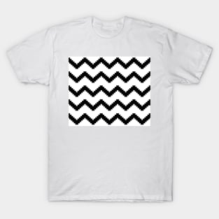 Zigzag geometric pattern - black and white. T-Shirt